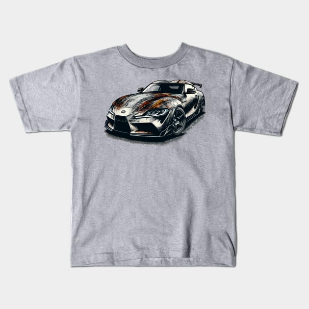 Toyota Supra Kids T-Shirt by Vehicles-Art